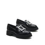 Load image into Gallery viewer, Crystal Buckle Platform Loafers
