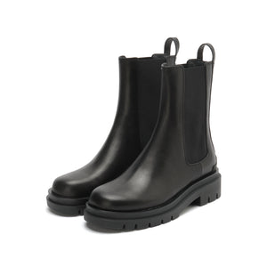 Leather Chelsea Boots With Zipper