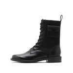 Load image into Gallery viewer, Black Military Combat Boots With Pocket
