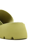 Load image into Gallery viewer, Yellow Crystal Chunky Round Toe Mules
