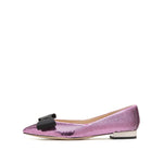 Load image into Gallery viewer, Pink Sequins Bow Flats
