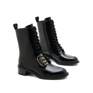 Silver Accessories Lace Up Ankle Boots