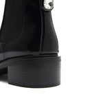 Load image into Gallery viewer, Black Chelsea Boots With Crystal details
