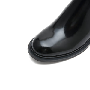 Black Chelsea Boots With Crystal details