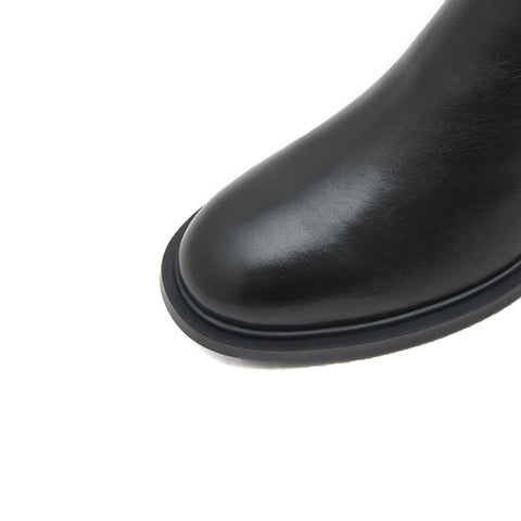 Black Mid Heeled Long Sock Boots
