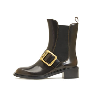 Brown Chelsea Boots With ST Buckle