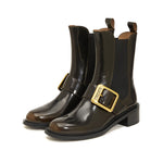 Load image into Gallery viewer, Brown Chelsea Boots With ST Buckle
