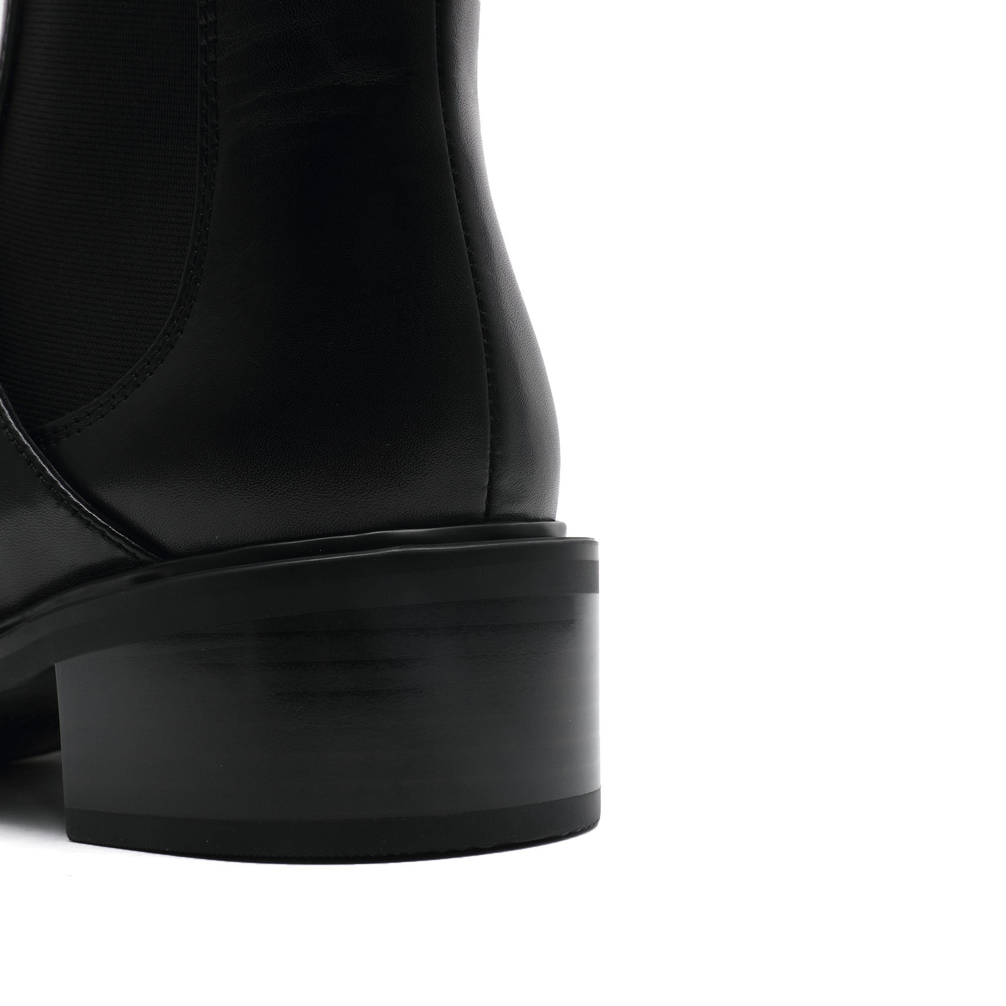 Black Chelsea Boots With ST Buckle