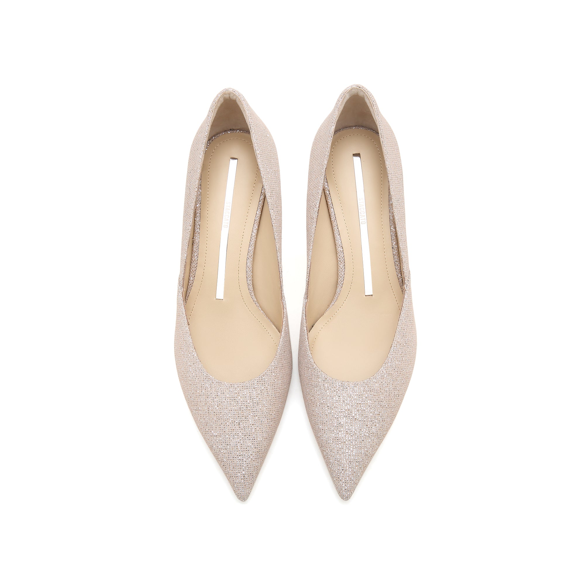 Pastel Glitter Pointed Crystal Heeled Pumps
