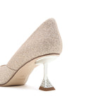 Load image into Gallery viewer, Pastel Glitter Pointed Crystal Heeled Pumps
