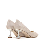 Load image into Gallery viewer, Pastel Glitter Pointed Crystal Heeled Pumps
