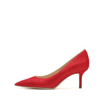 Load image into Gallery viewer, Red Glitter Pointed Toe Heeled Pumps
