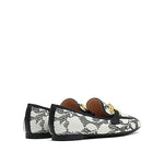Load image into Gallery viewer, Black Floral Classic Horsebit Flats Loafers
