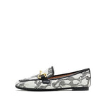 Load image into Gallery viewer, Black Floral Classic Horsebit Flats Loafers
