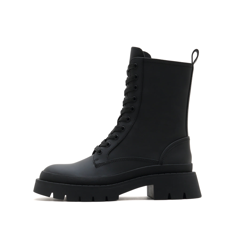 Black Lace Up Military Combat Boots