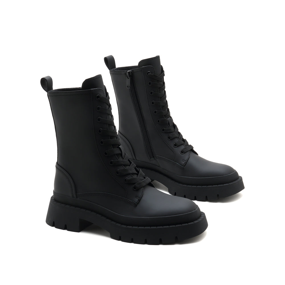 Black Lace Up Military Combat Boots