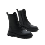 Load image into Gallery viewer, Black Lace Up Military Combat Boots
