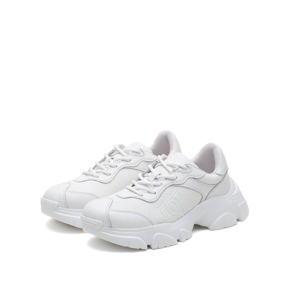White Wide Fit St Chunky Sneakers