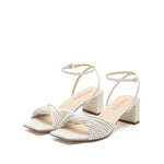 Load image into Gallery viewer, Beige Knot Sandals
