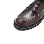 Load image into Gallery viewer, Burgundy Leather Penny Loafers
