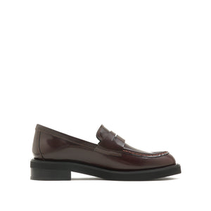 Burgundy Leather Penny Loafers