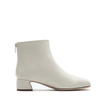 Load image into Gallery viewer, Beige Leather Square Toe Mid Heeled Boots
