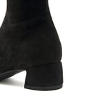 Load image into Gallery viewer, Black Square Toe Heeled Long Sock Boots
