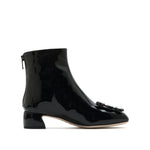 Load image into Gallery viewer, Black Square Crystal-Buckle Ankle Boots
