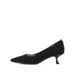 Load image into Gallery viewer, Black Suede Pointy Pumps
